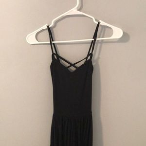 Black, cross front, american eagle dress